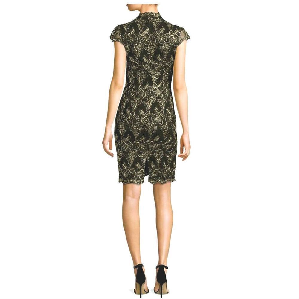 Alice + Olivia Marya Dress Ladies Pre-Loved Black Metallic Dress Size 6 - Picture 4 of 11